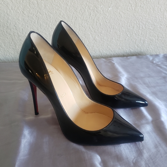 Christian Louboutin Pigalle Follies Black Patent Leather 100MM - Picture 5 of 16